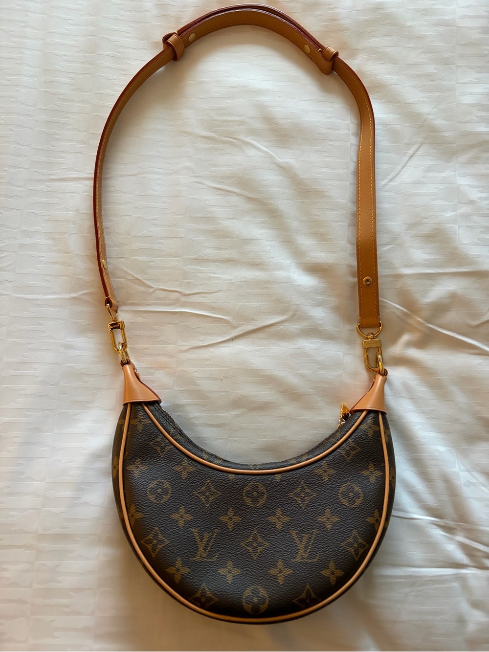 Louis Vuitton LOOP Monogram Crescent Shoulder Bag with Gold Hardware- NEW - Picture 6 of 7